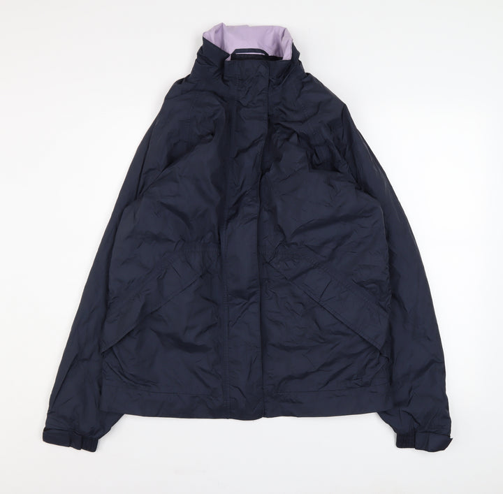 Marks and Spencer Women's Blue Waterproof Rain Jacket UK 12