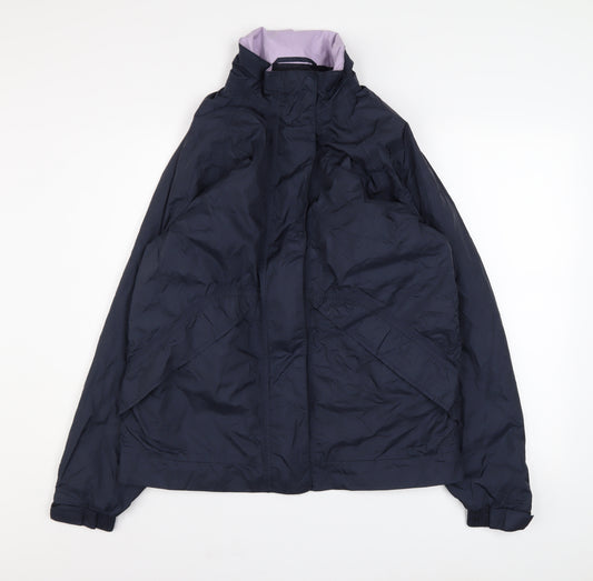 Marks and Spencer Women's Blue Waterproof Rain Jacket UK 12
