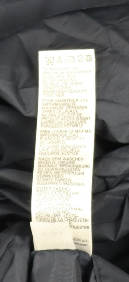 Marks and Spencer Women's Blue Waterproof Rain Jacket UK 12