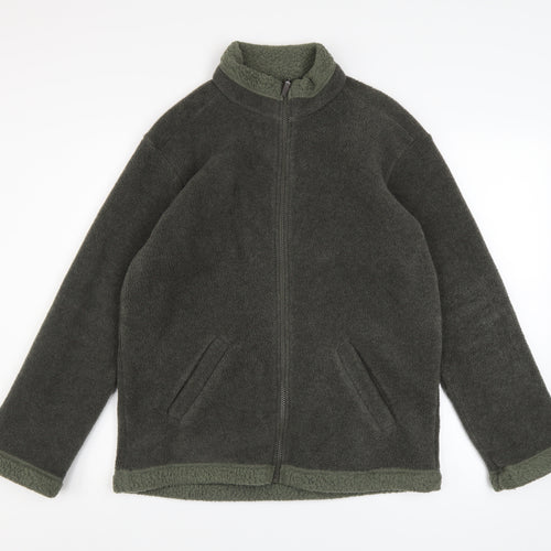 Marks and Spencer Womens Green Fleece Full Zip Jacket UK 10