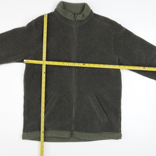 Marks and Spencer Womens Green Fleece Full Zip Jacket UK 10