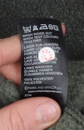 Marks and Spencer Womens Green Fleece Full Zip Jacket UK 10