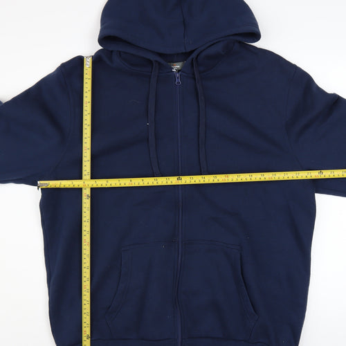 Mountain Ridge Men's Navy Blue Full Zip Hoodie XL Cotton Blend