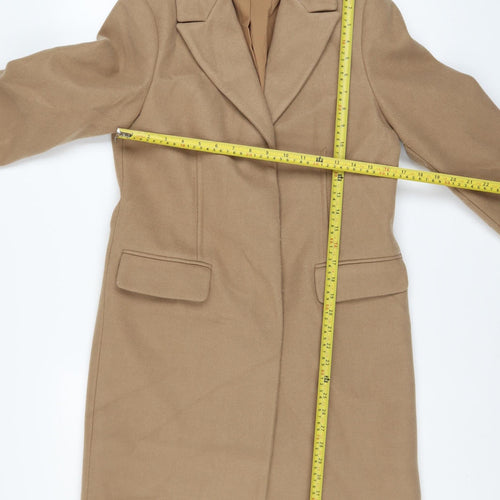 Marks and Spencer Women's Beige Mid-Length Coat Size 8 Classic Style