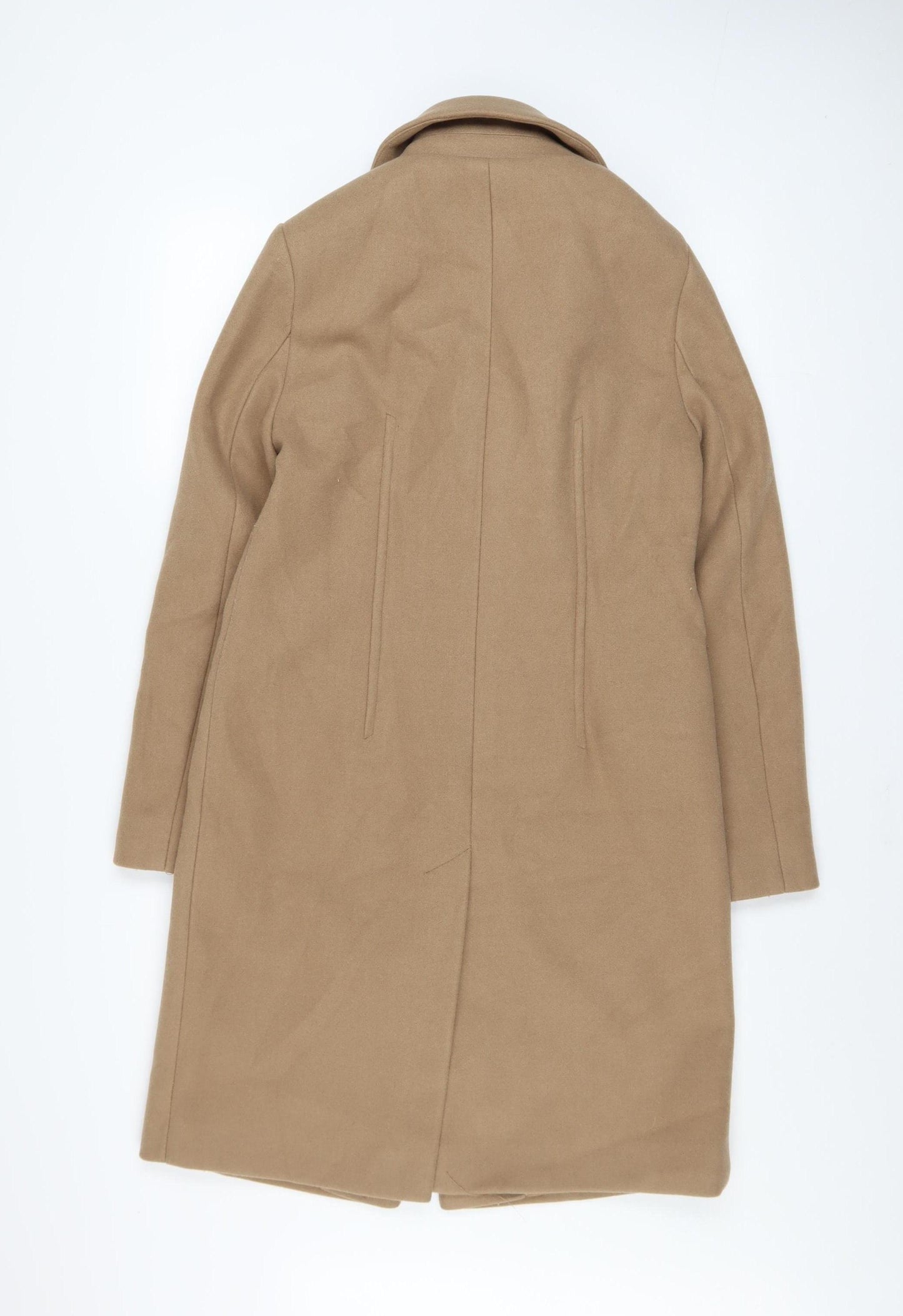 Marks and Spencer Women's Beige Mid-Length Coat Size 8 Classic Style