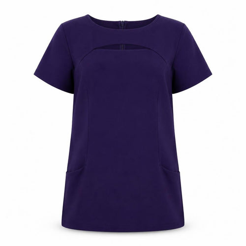 Simon Jersey Women Purple Size 16 Tunic Blouse Workwear Top