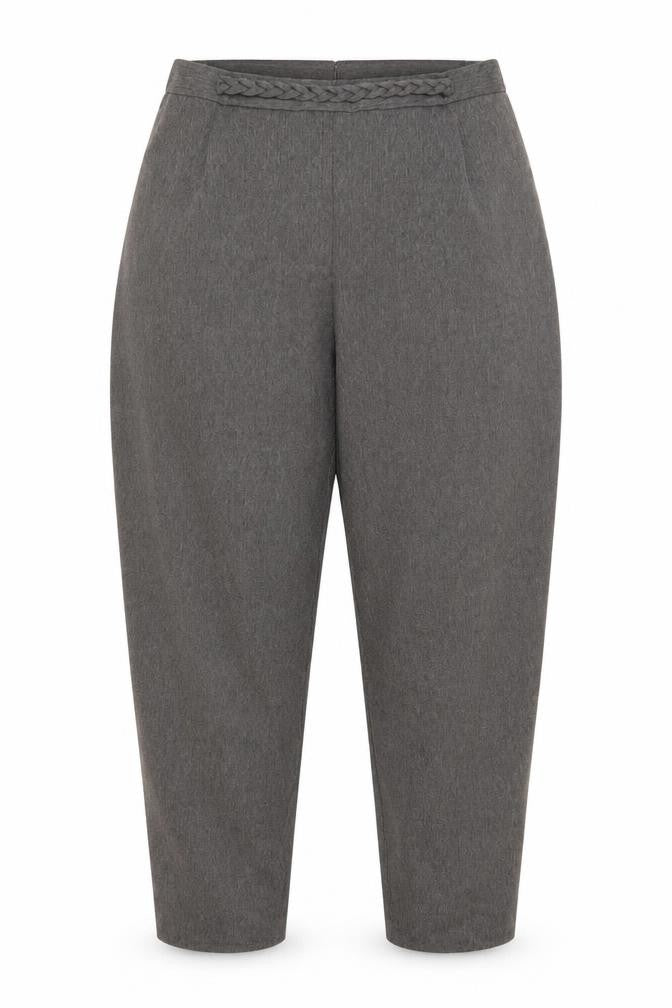 Berkertex Women’s Grey Herringbone Trousers Size 20 Straight Fit
