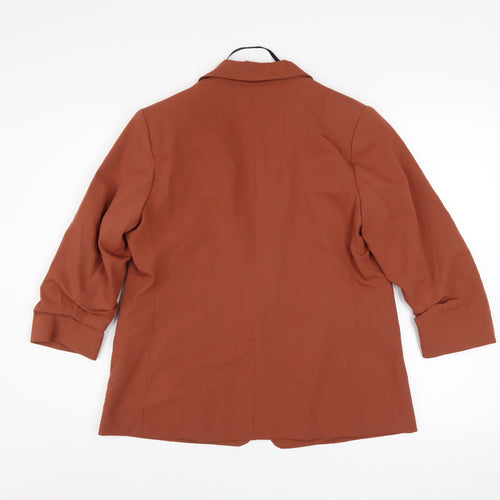 Dorothy Perkins Women’s Brown Blazer UK 12 3/4 Sleeve Lined Jacket