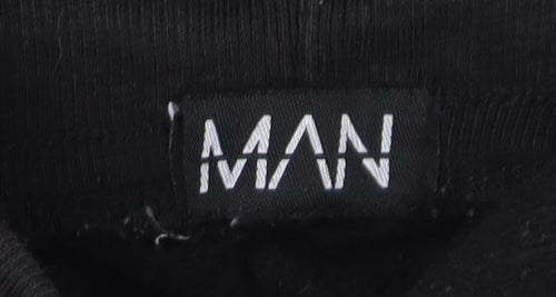 MAN Men's Black Colourblock Jogger Trousers XS Regular Fit