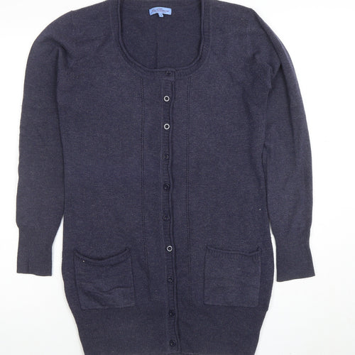 Joe Browns Womens Navy Size 12 Long Sleeve Cardigan
