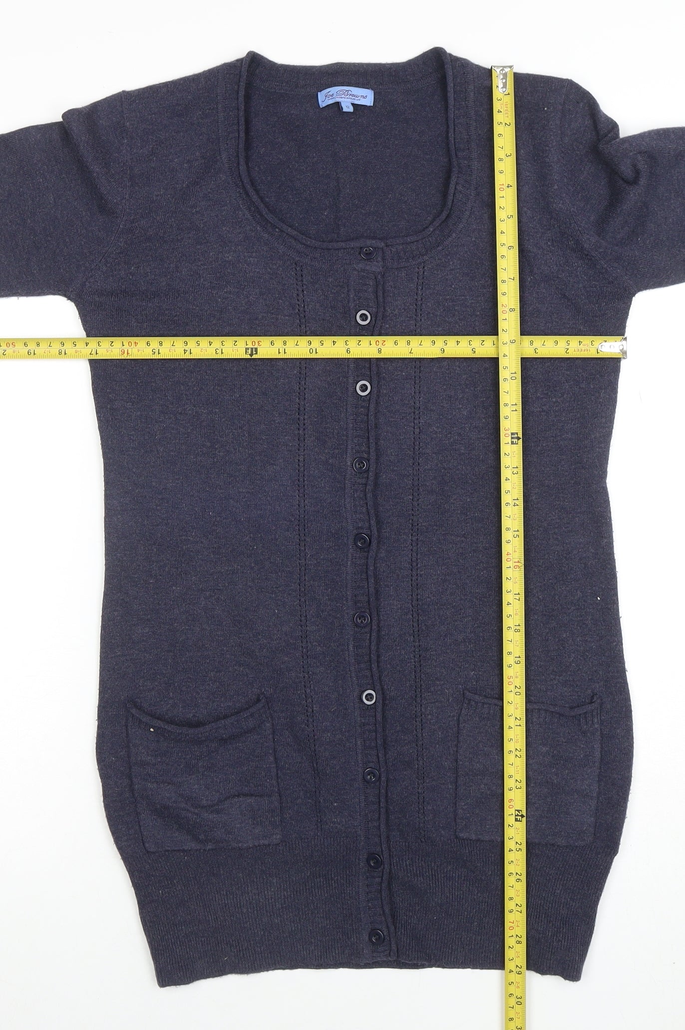 Joe Browns Womens Navy Size 12 Long Sleeve Cardigan