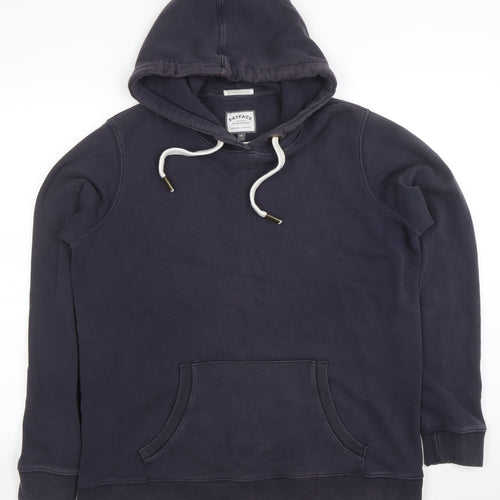 FatFace Women's Navy Blue Hoodie Size 14 Cotton Blend Pullover