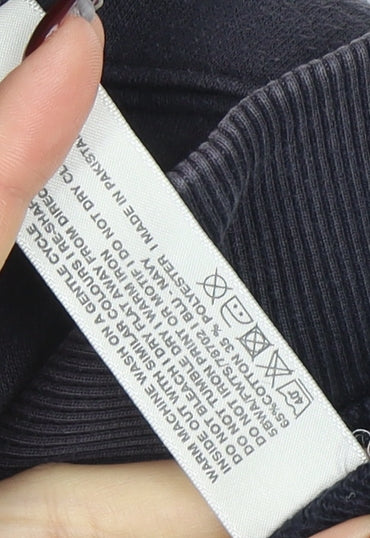 FatFace Women's Navy Blue Hoodie Size 14 Cotton Blend Pullover