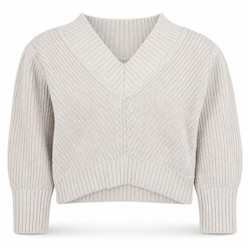 Abercrombie & Fitch Women’s Beige Chunky Knit V-Neck Jumper XS