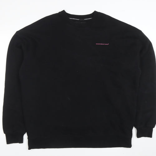 GOODFORNOTHING Men's Black 7XL Pullover Sweatshirt