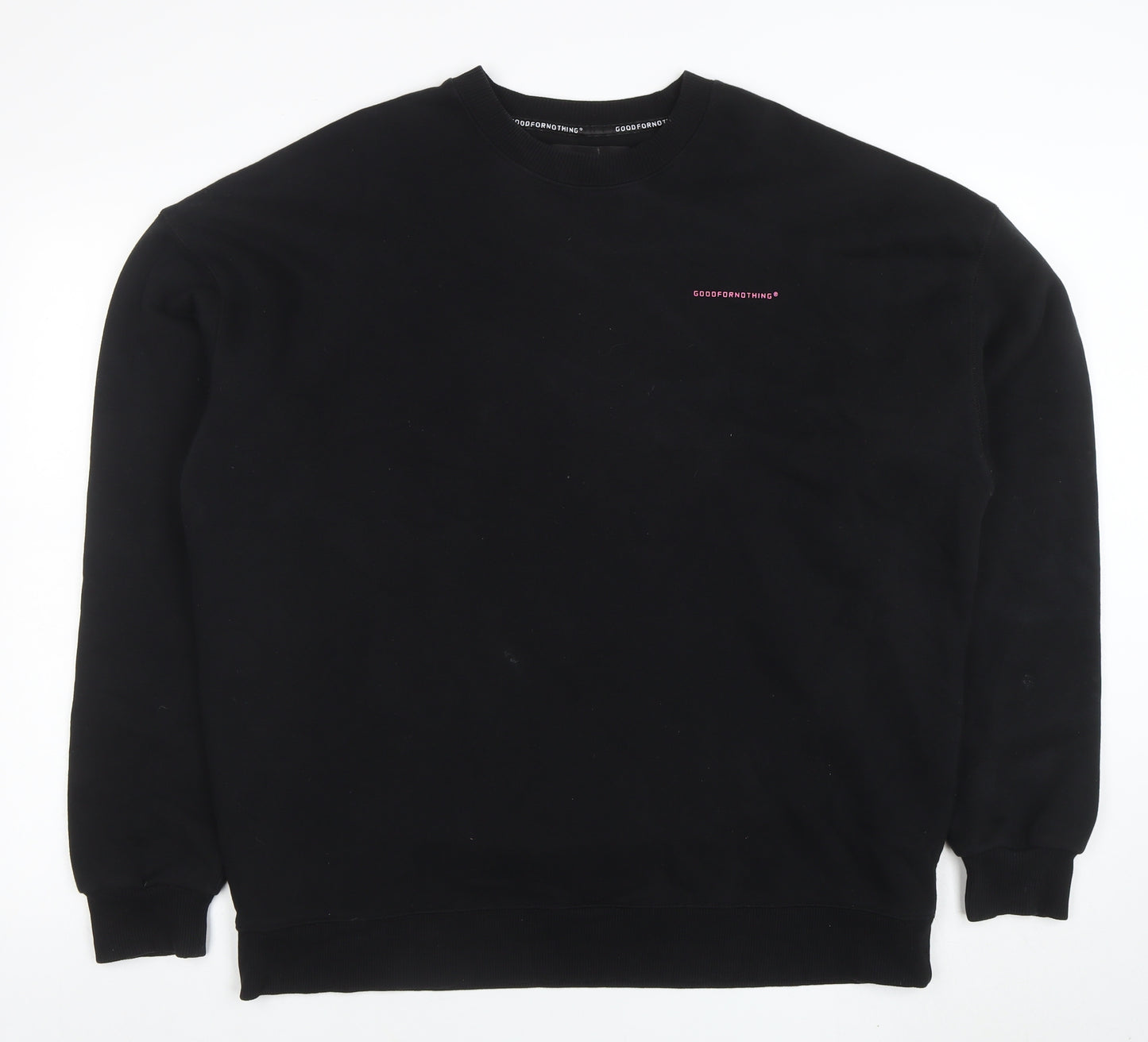 GOODFORNOTHING Men's Black 7XL Pullover Sweatshirt