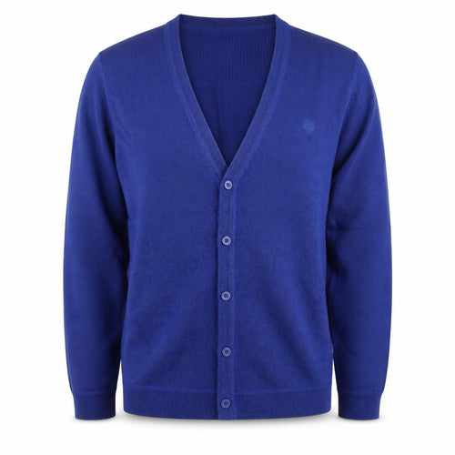 Red Herring Women Blue Cardigan M V-Neck Button Long Sleeve Knit