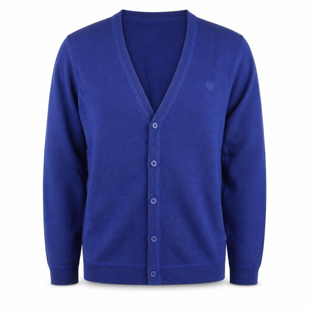 Red Herring Women Blue Cardigan M V-Neck Button Long Sleeve Knit