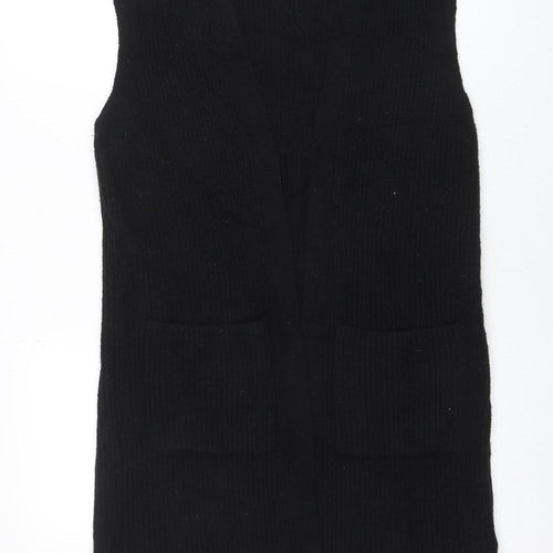 Fat Face Women's Black Sleeveless Cardigan Knit Vest Size S