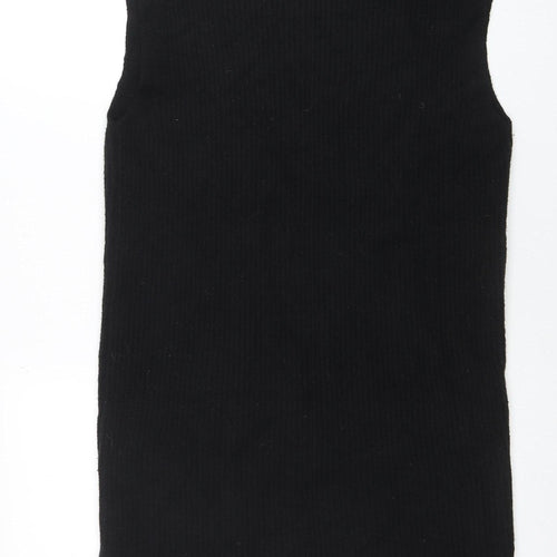 Fat Face Women's Black Sleeveless Cardigan Knit Vest Size S