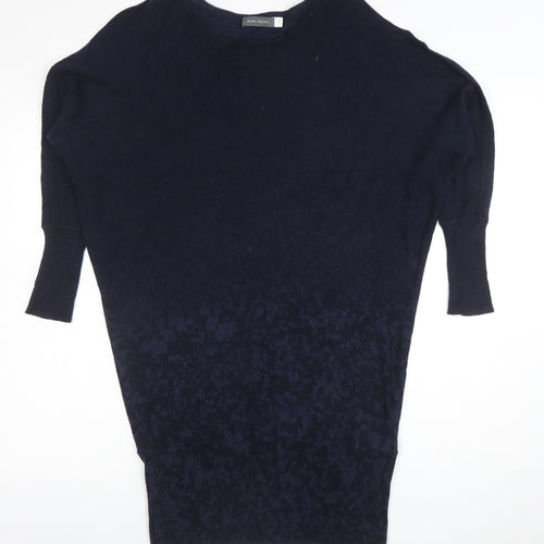 Mint Velvet Women's Blue Size 8 Relaxed Knit Pullover Jumper