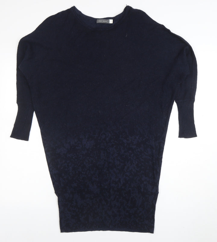 Mint Velvet Women's Blue Size 8 Relaxed Knit Pullover Jumper