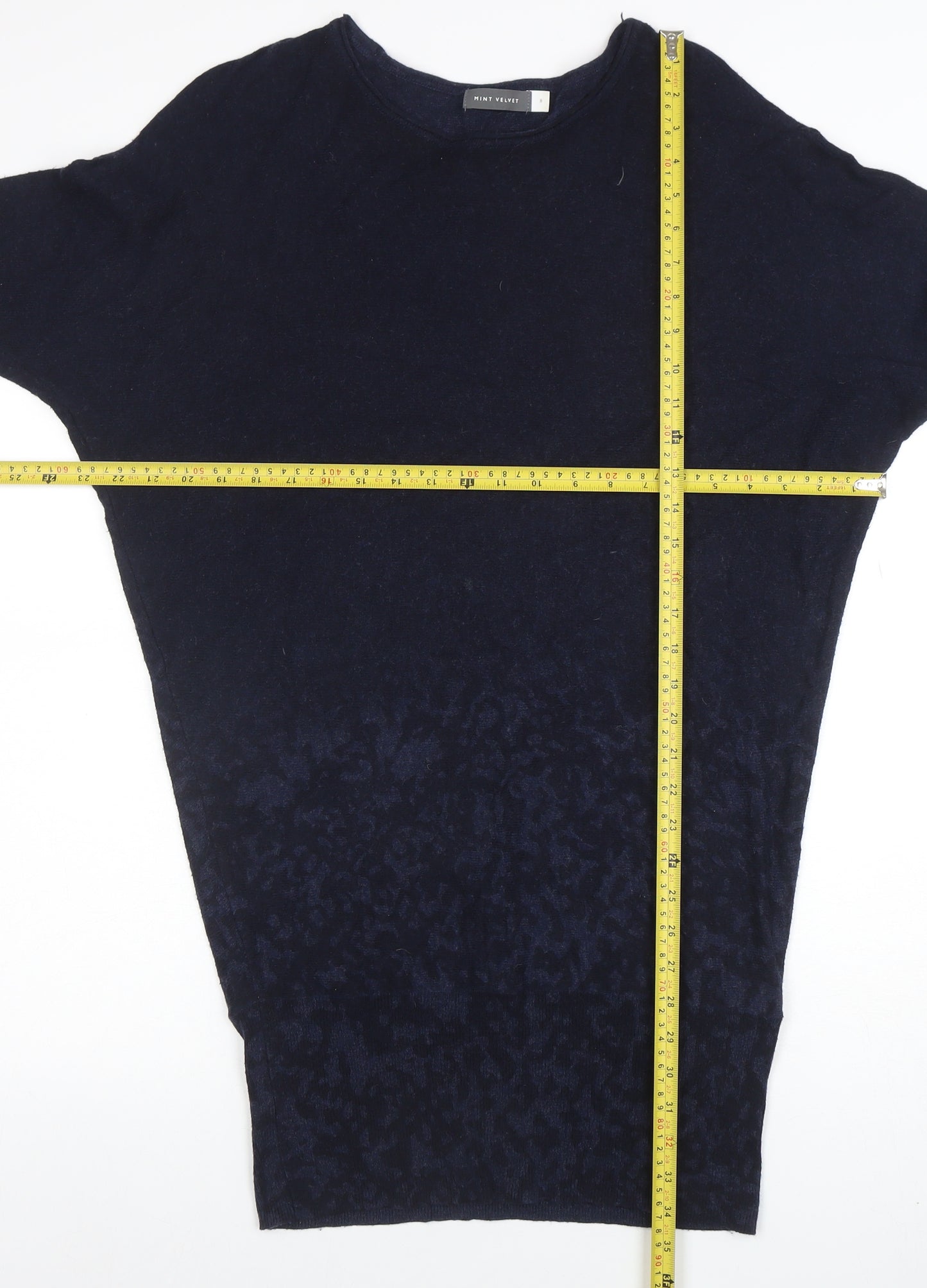 Mint Velvet Women's Blue Size 8 Relaxed Knit Pullover Jumper