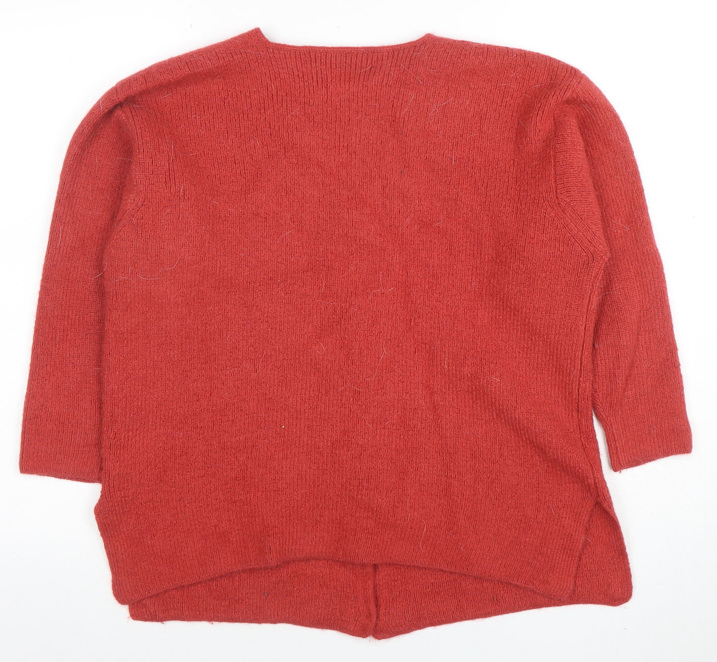Spirit of the Andes Womens Red Alpaca Cardigan Size S V-Neck Button Up