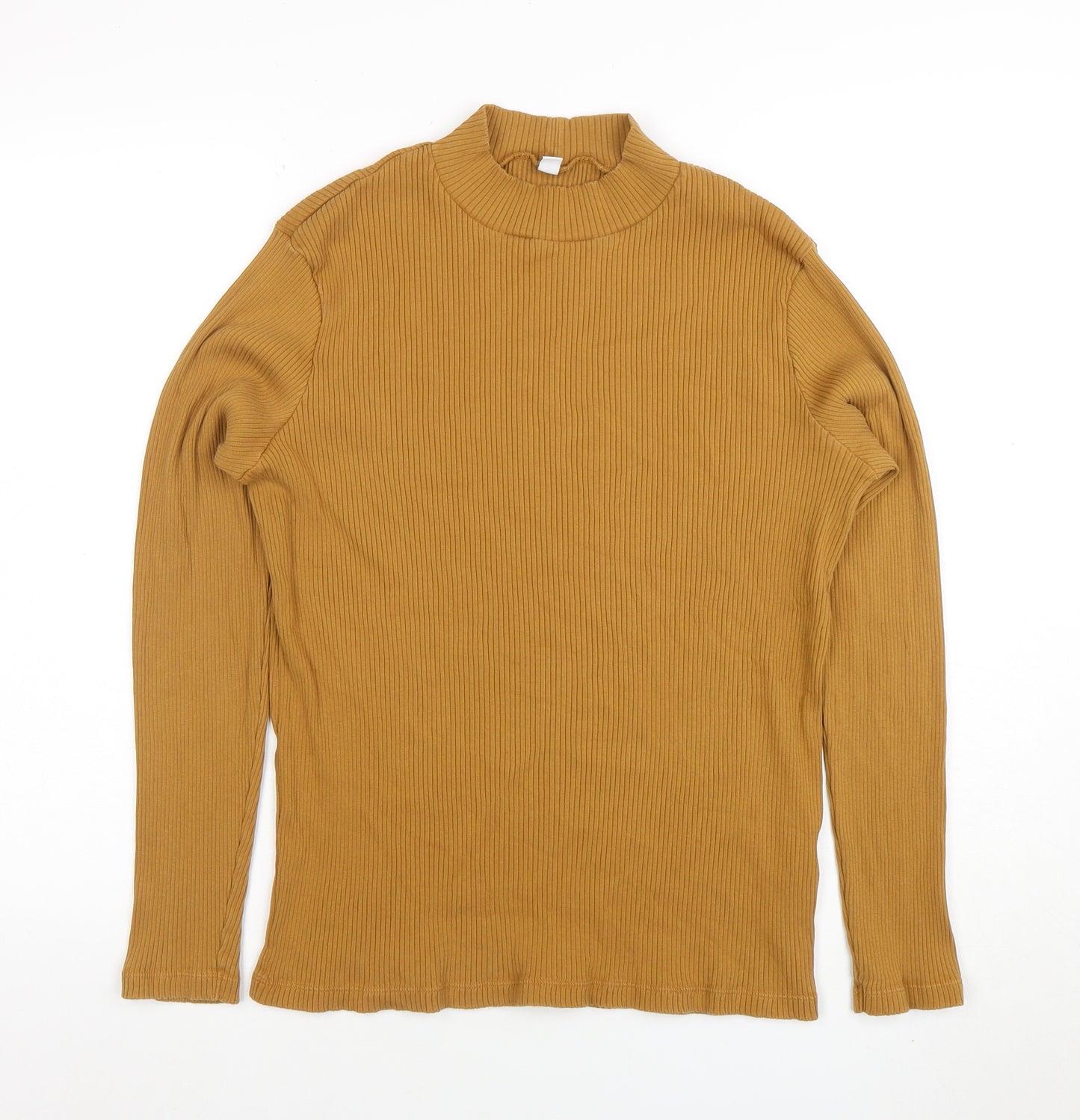 Uniqlo Women’s Brown Ribbed Mock Neck Long Sleeve Top XL