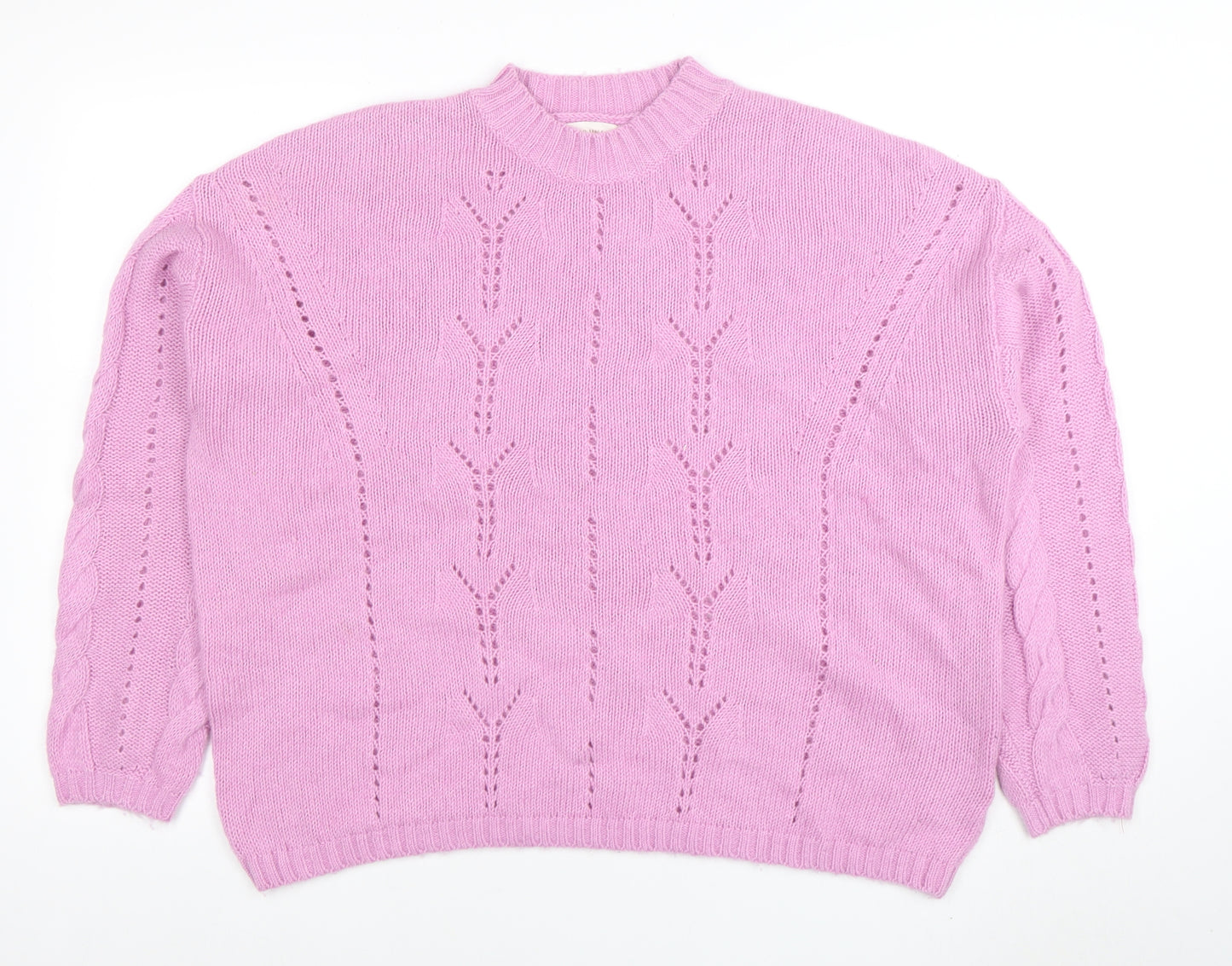 Per Una Women’s Pink Cotton Wool Knit Jumper L