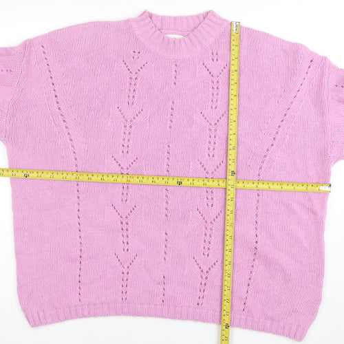 Per Una Women’s Pink Cotton Wool Knit Jumper L
