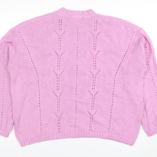 Per Una Women’s Pink Cotton Wool Knit Jumper L
