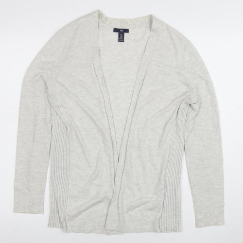 GAP Women's Grey Cotton Blend Open Front Cardigan XS