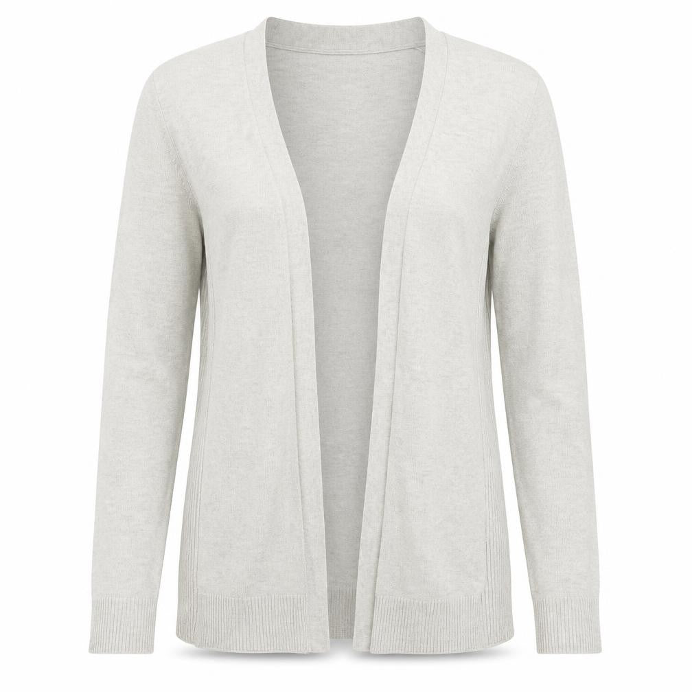 Front view of Gap Women's Grey Cotton Blend Open Front Cardigan XS