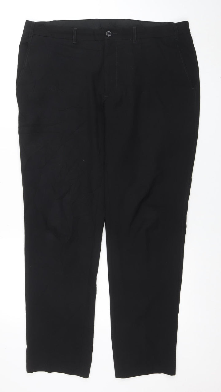Marks and Spencer Men's Black Slim Fit Dress Trousers 38x31