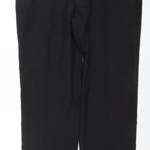 Marks and Spencer Men's Black 38x31 Regular Fit Dress Trousers