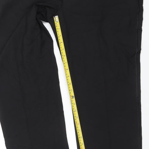 Marks and Spencer Men's Black 38x31 Regular Fit Dress Trousers