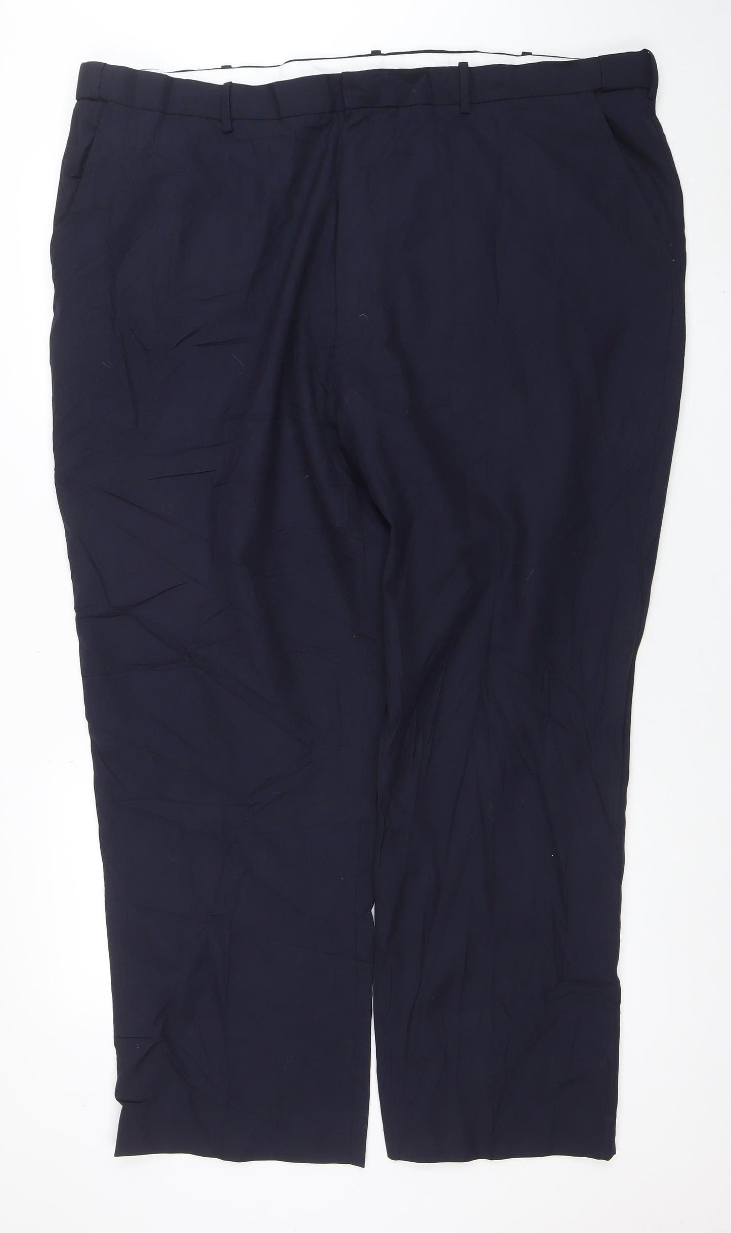 Chums Men's Blue 46W 29L Regular Fit Polyester Blend Trousers