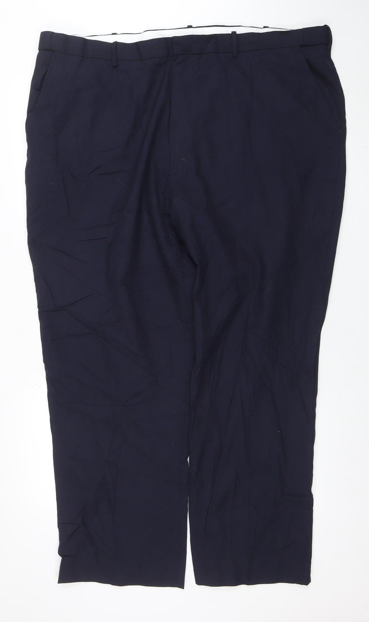 Chums Men's Blue 46W 29L Regular Fit Polyester Blend Trousers