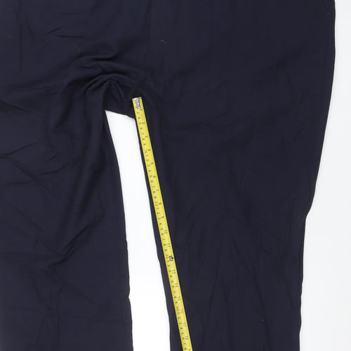Chums Men's Blue 46W 29L Regular Fit Polyester Blend Trousers