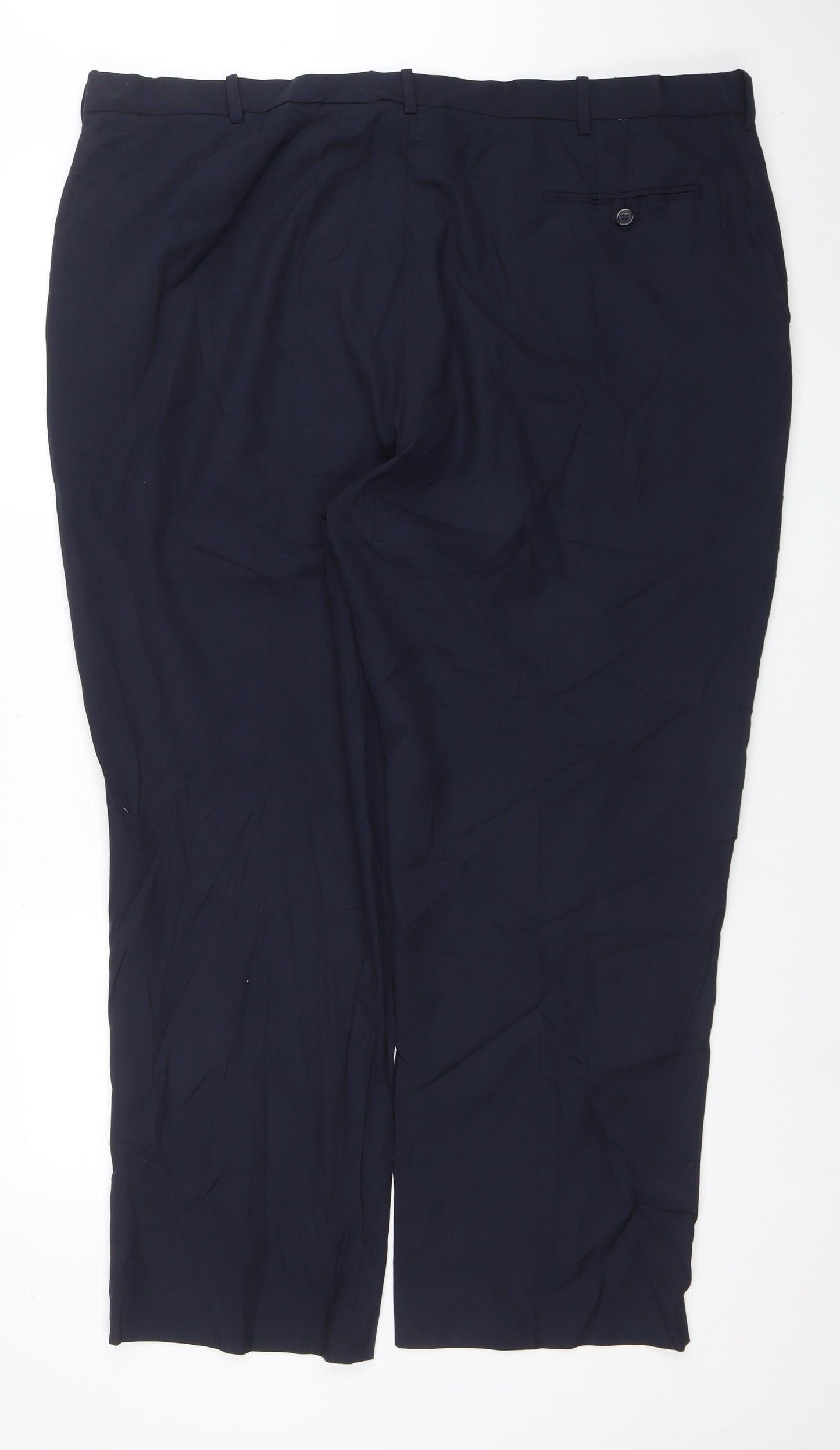 Chums Men's Blue 46W 29L Regular Fit Polyester Blend Trousers