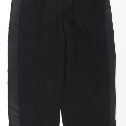 Zara Women's Black Mid Rise Straight Leg Trousers Size M