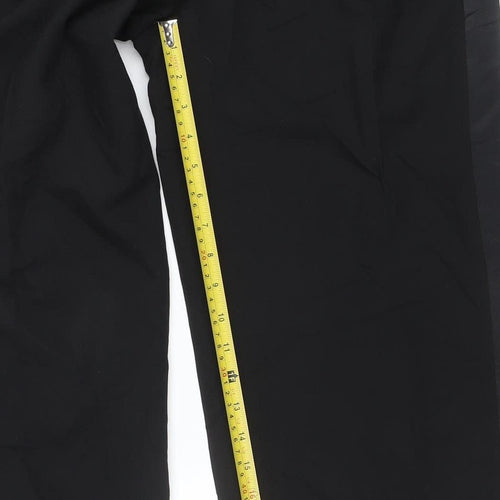 Zara Women's Black Mid Rise Straight Leg Trousers Size M
