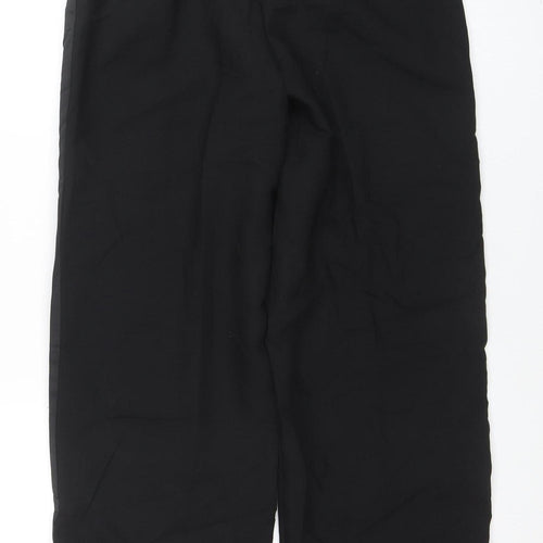 Zara Women's Black Mid Rise Straight Leg Trousers Size M