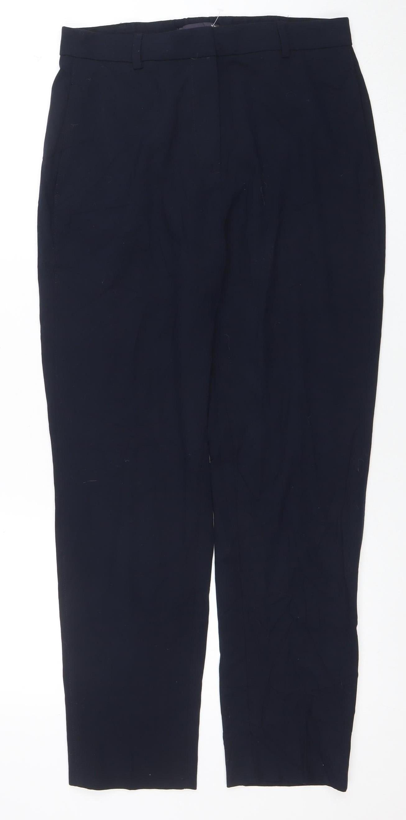Marks and Spencer Women's Navy Blue Size 10 Stretch Work Trousers