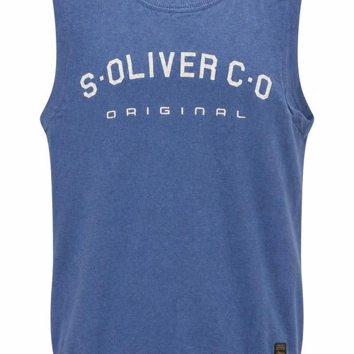 Beyond Retro Blue Men's Small Cotton Sleeveless Knit Vest Jumper