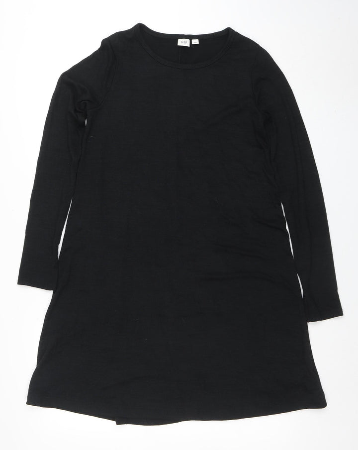 GAP Women’s Black Long Sleeve Jersey T-Shirt Dress Size S