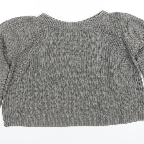 Ralph Lauren Women’s Grey Cable-Knit Jumper XS 100% Cotton