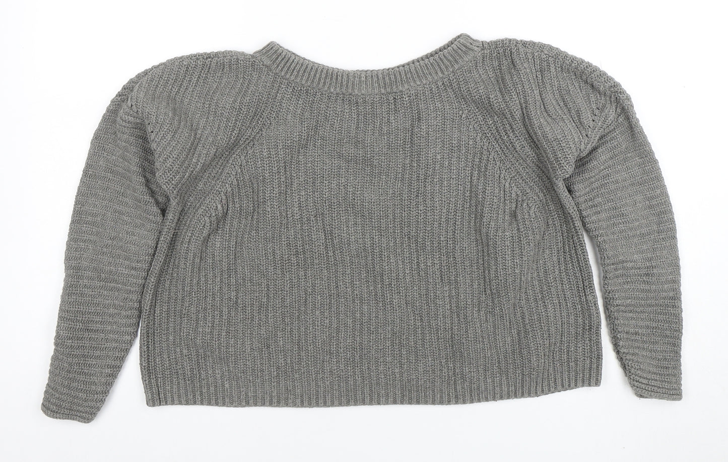 Ralph Lauren Women’s Grey Cable-Knit Jumper XS 100% Cotton