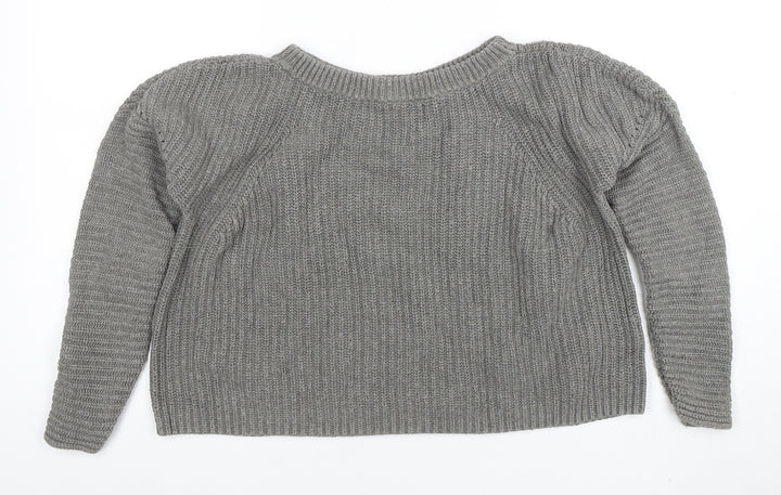 Ralph Lauren Women’s Grey Cable-Knit Jumper XS 100% Cotton